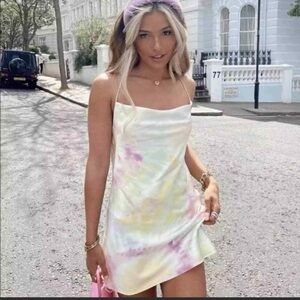 Zara multicolored slip dress